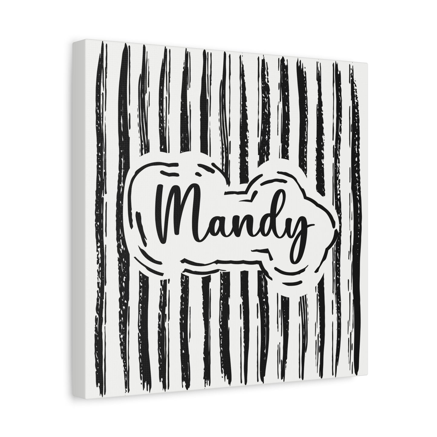 Black and White Stripes | Personalized Canvas