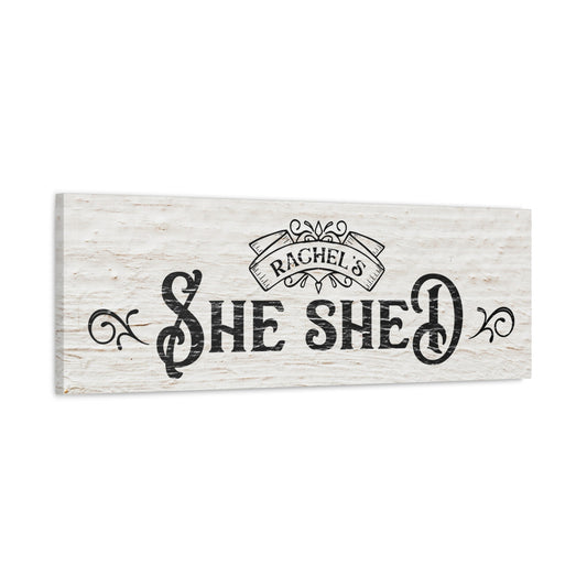 ~She Shed~ Personalized Canvas
