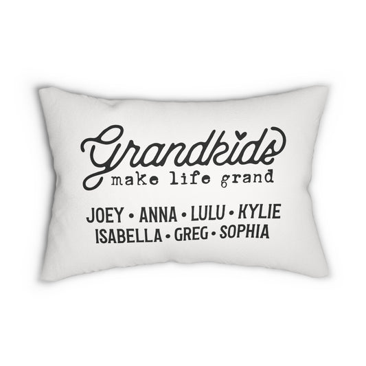 Grandkids Make Life Grand - Personalized Pillow