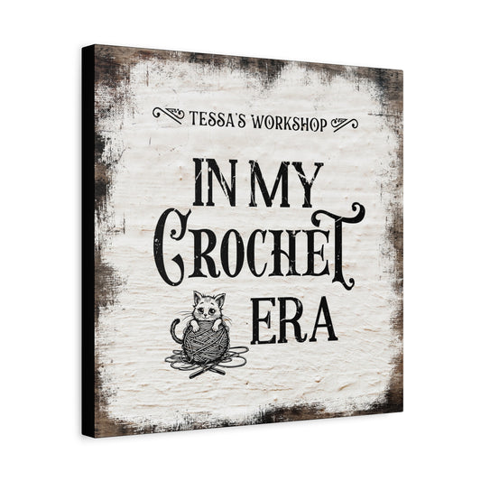 ~In My Crochet Era~ Personalized Canvas