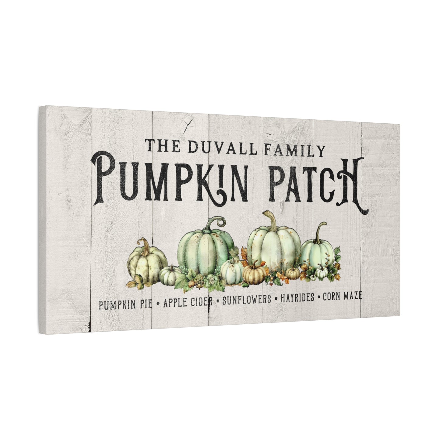 ~Pumpkin Patch~ Personalized Canvas