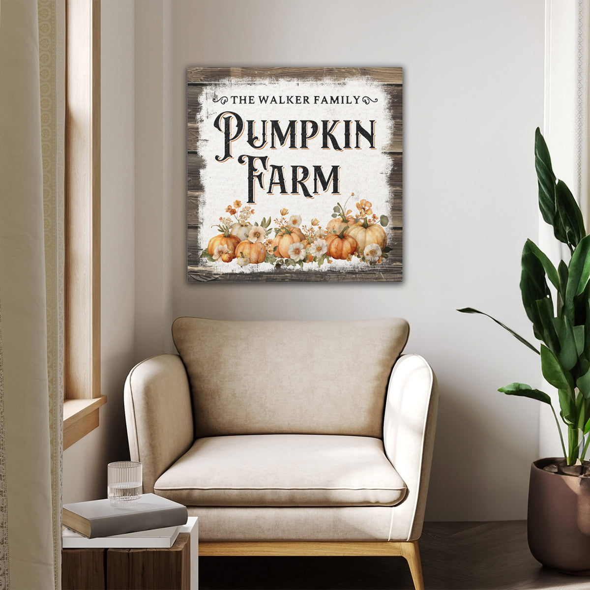 ~Pumpkin Farm Charm~ Personalized Canvas