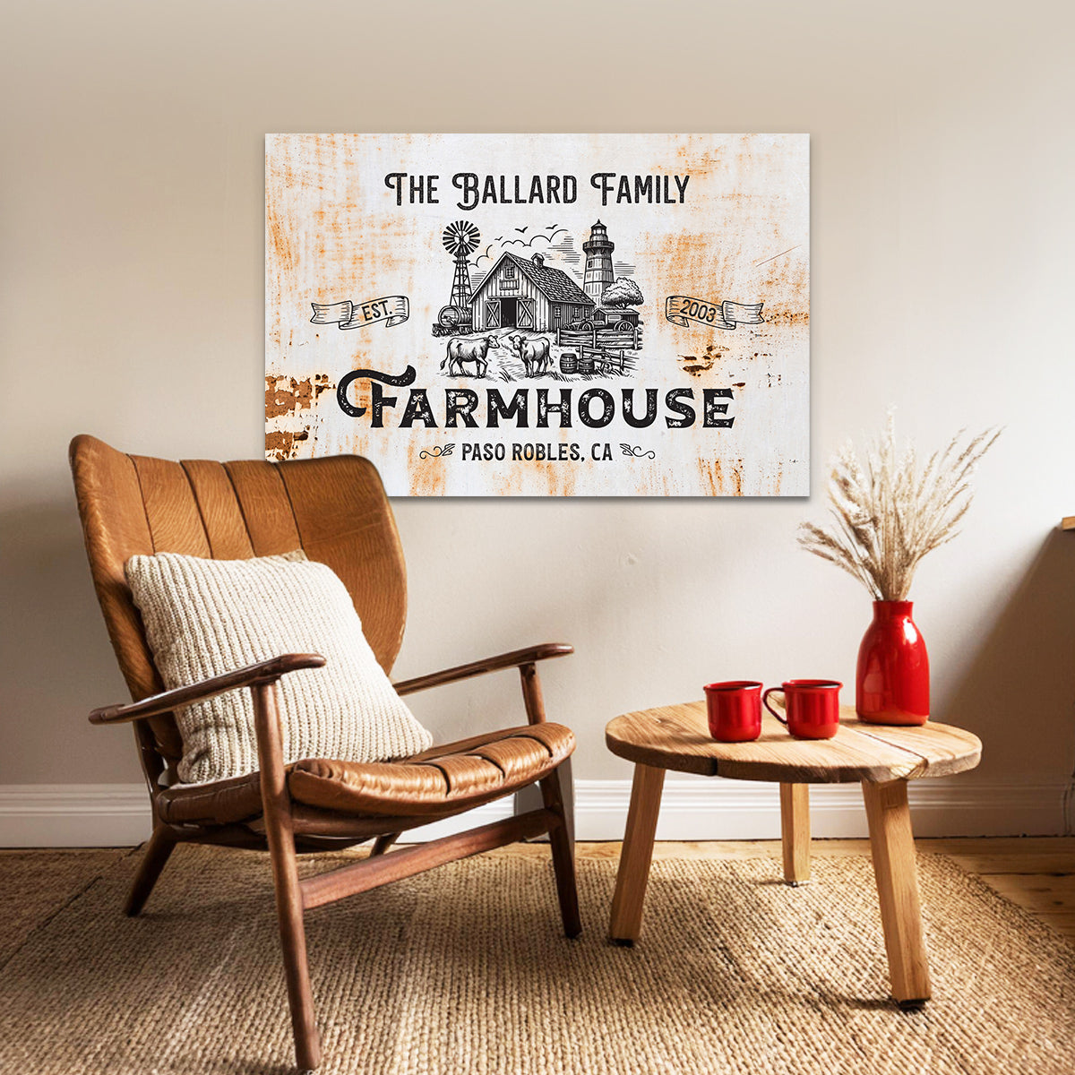 ~Rustic Farmhouse~ Personalized Canvas Wall Art for Your Farmhouse
