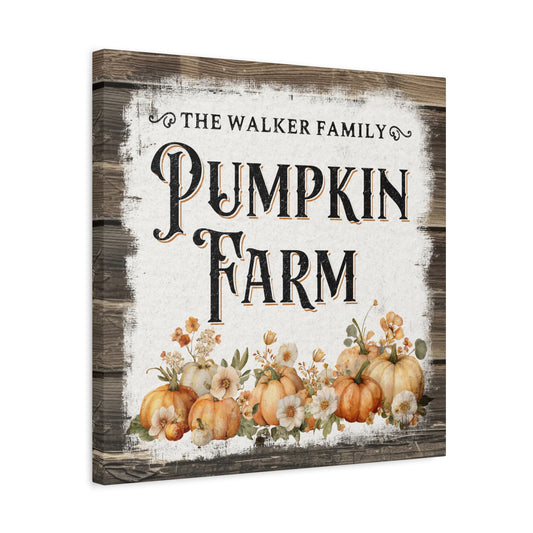 ~Pumpkin Farm Charm~ Personalized Canvas