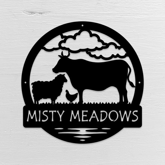 Barnyard Dream Team - Personalized Metal Sign