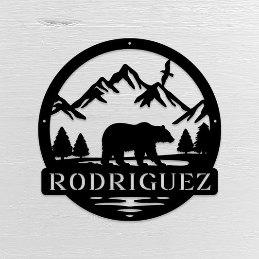 Bear Metal Sign - Woodland Wanderer