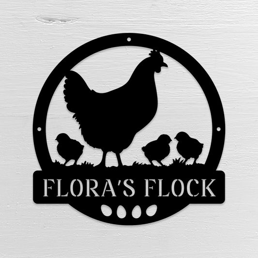 Cluck and Crew - Personalized Metal Sign