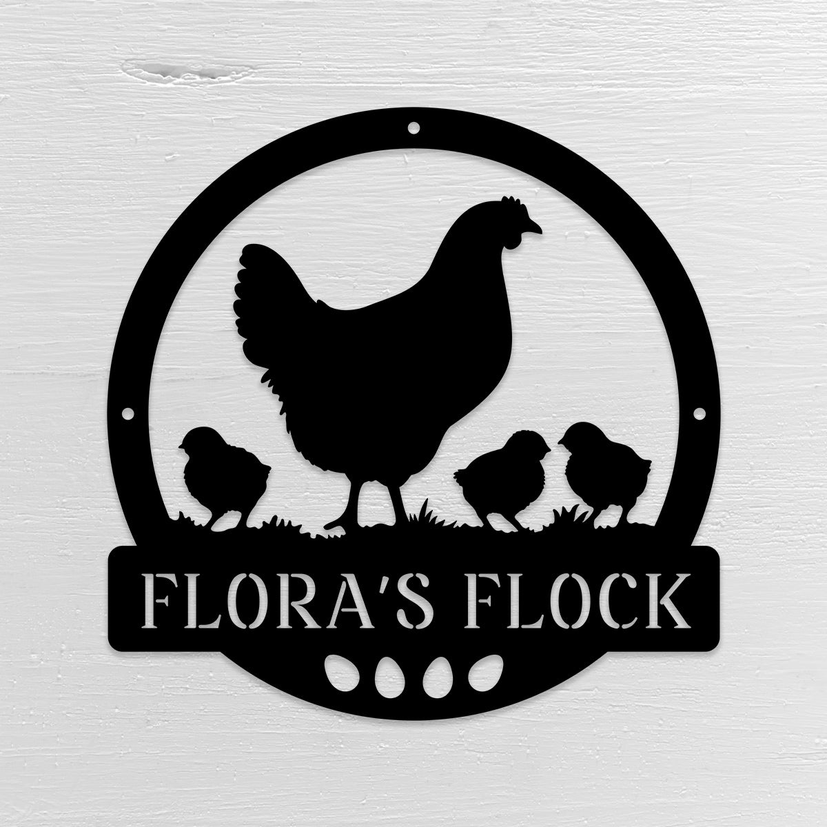 Cluck and Crew - Personalized Metal Sign