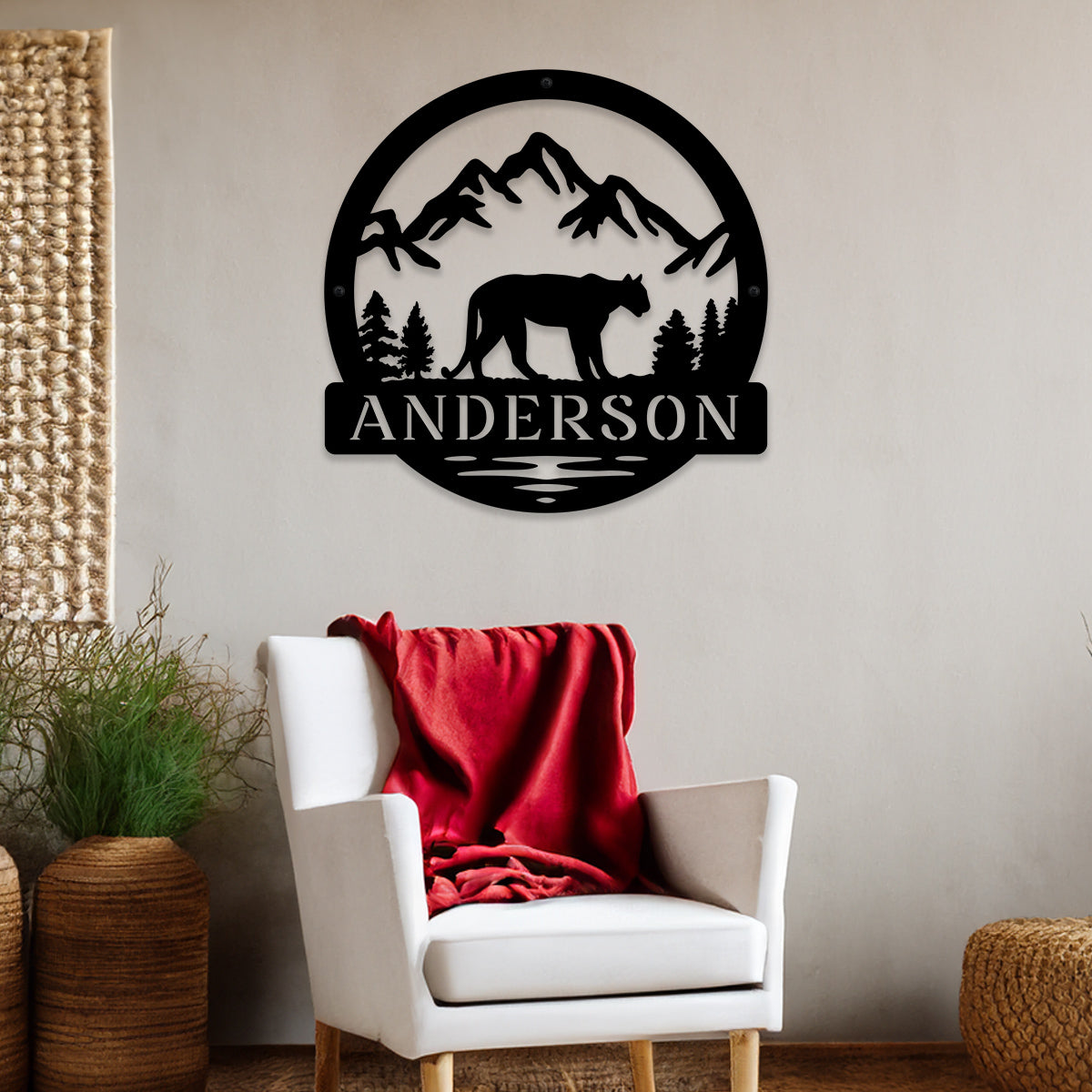 Cougar Mountain - Personalized Metal Sign