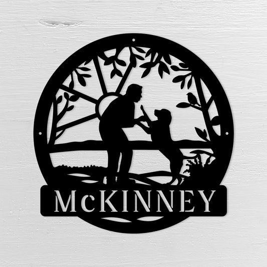 Paws and Play - Personalized Metal Sign