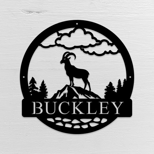 Mountain Goat - Personalized Metal Sign