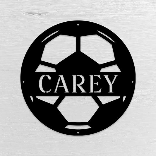 Soccer Ball - Personalized Metal Sign
