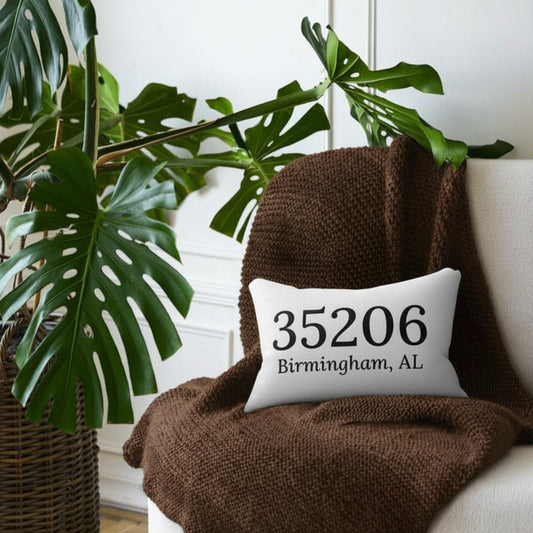 Personalized Zip Code Lumbar Pillow