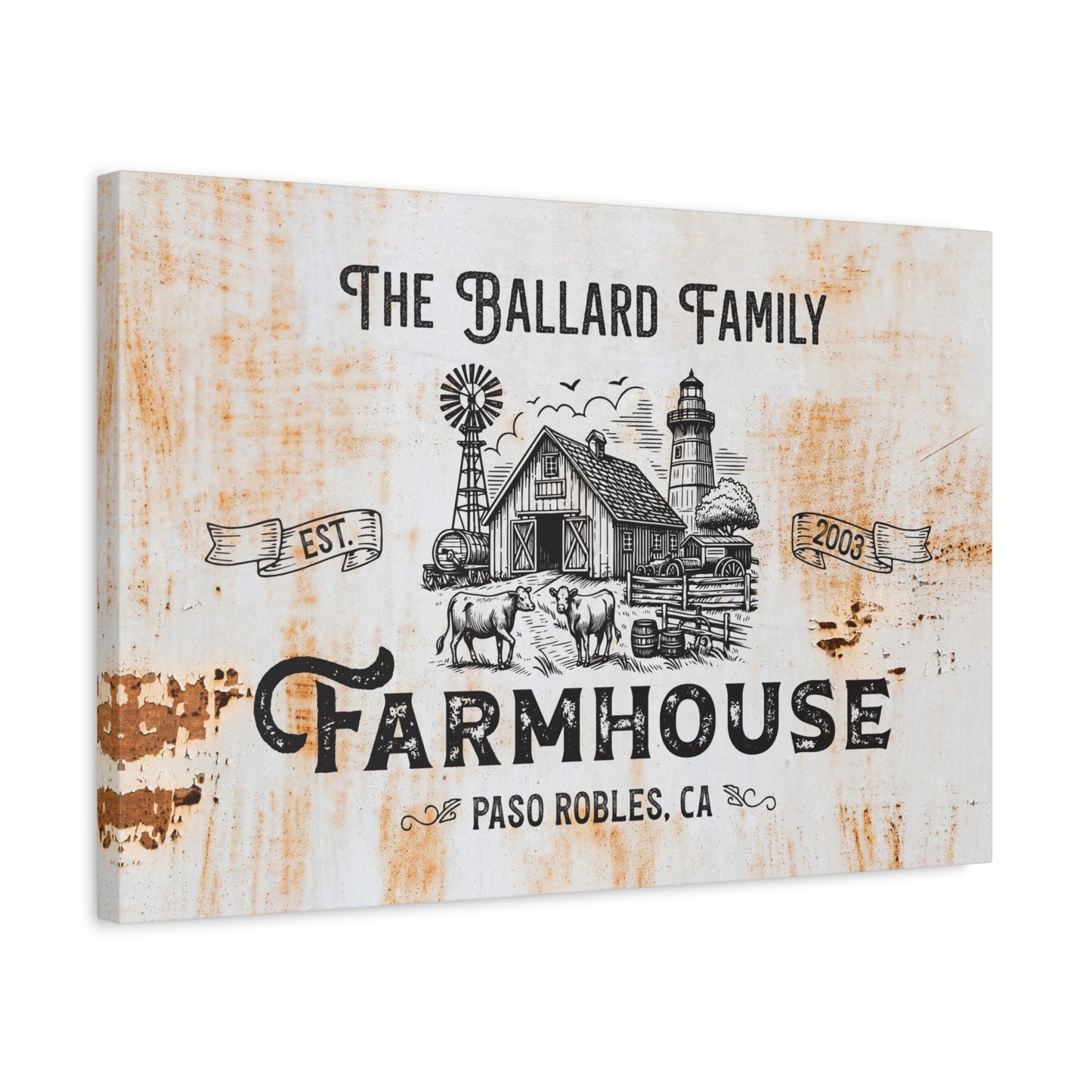 ~Rustic Farmhouse~ Personalized Canvas Wall Art for Your Farmhouse