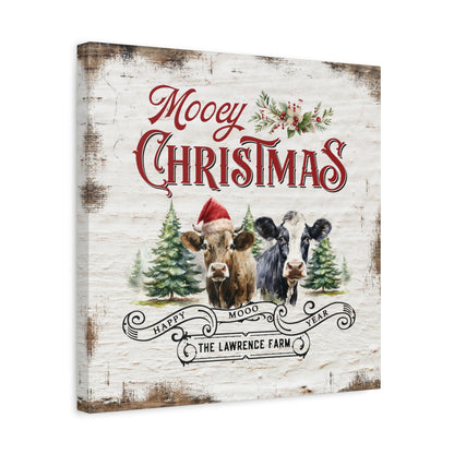 ~Mooey Christmas~ Personalized Canvas