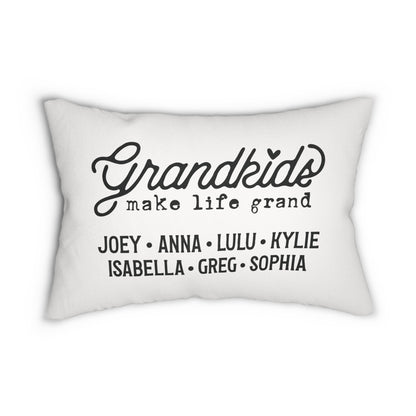 Grandkids Make Life Grand - Personalized Pillow