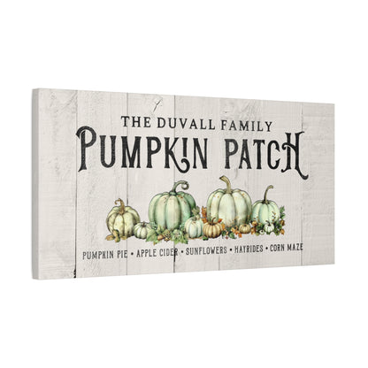 ~Pumpkin Patch~ Personalized Canvas