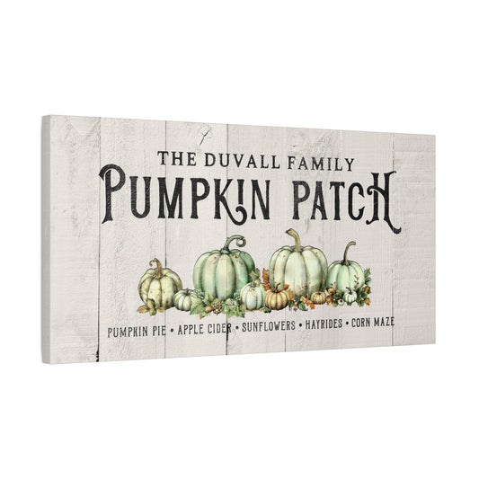 ~Pumpkin Patch~ Personalized Canvas