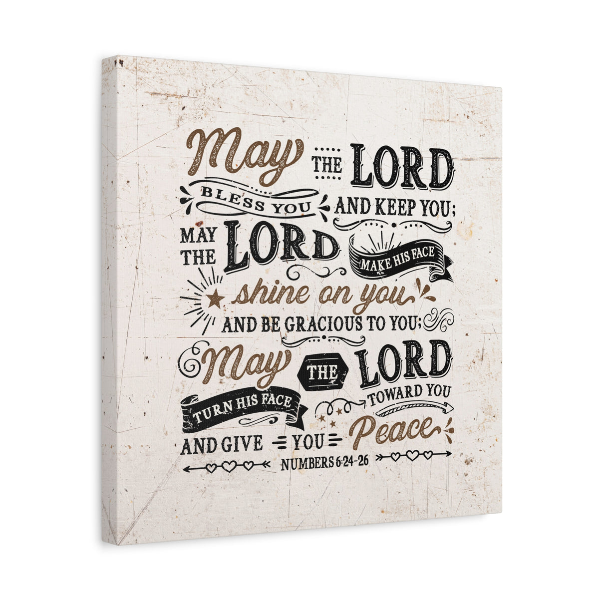 May the Lord Bless You | Scripture on Canvas