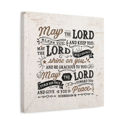 May the Lord Bless You | Scripture on Canvas