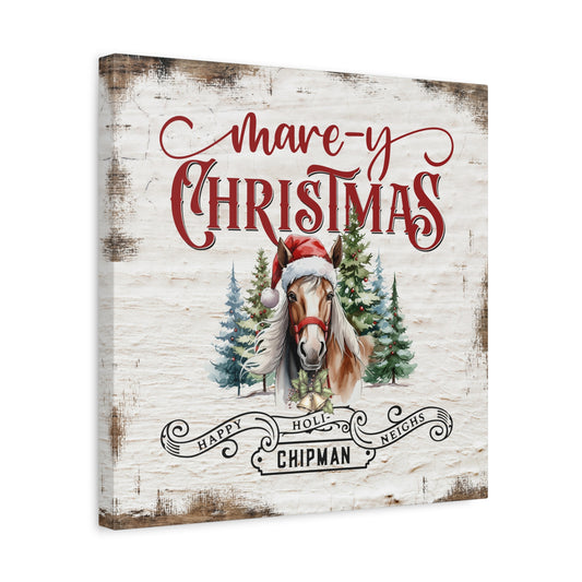 ~Mare-y Christmas~ Horse Lovers' Christmas Canvas