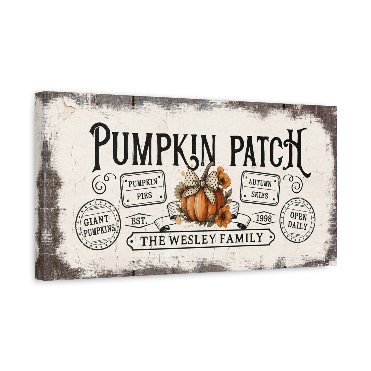 Coquette Pumpkin Patch | Personalized Canvas