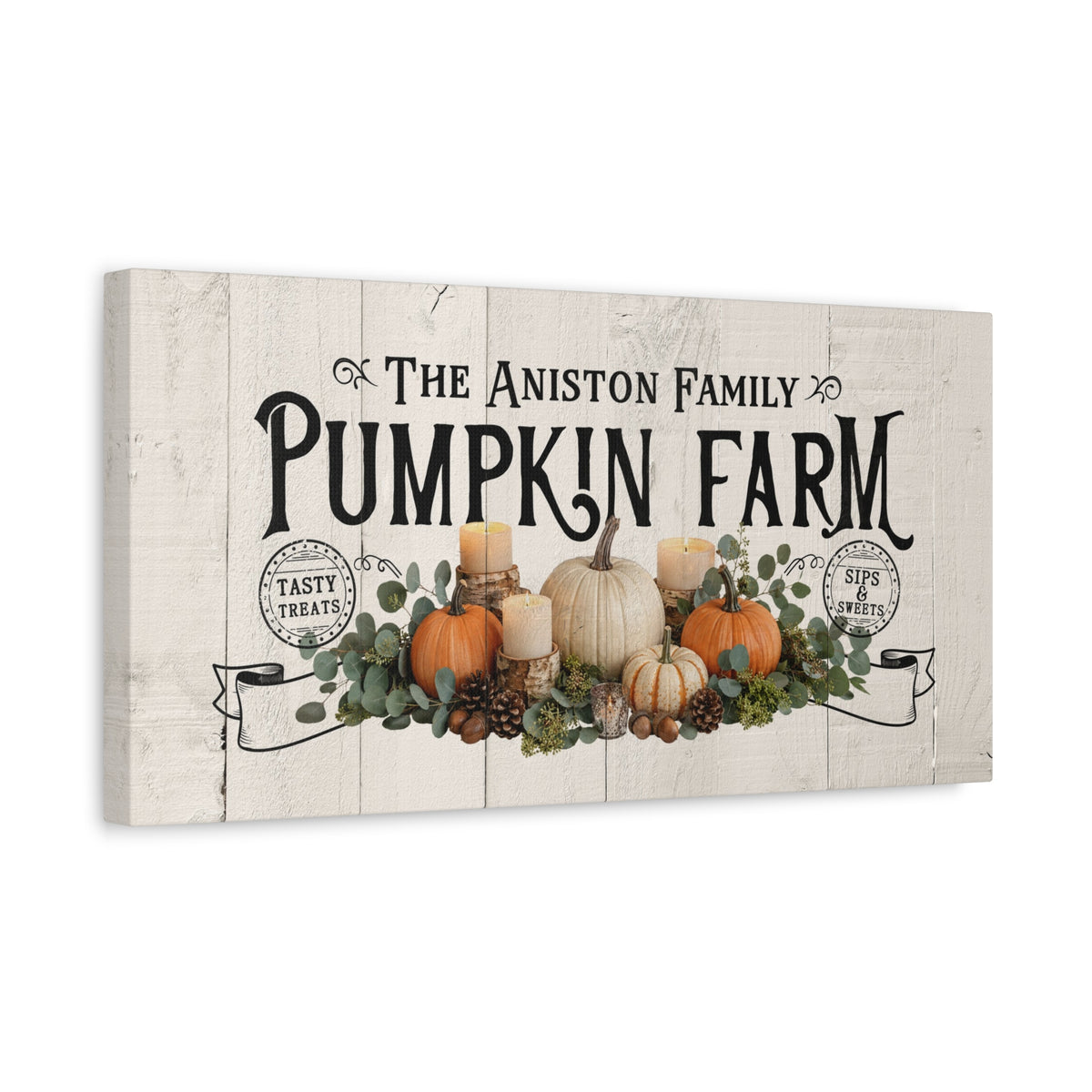 Farmhouse Charm Pumpkin Farm | Personalized Canvas