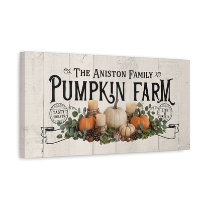 Farmhouse Charm Pumpkin Farm | Personalized Canvas