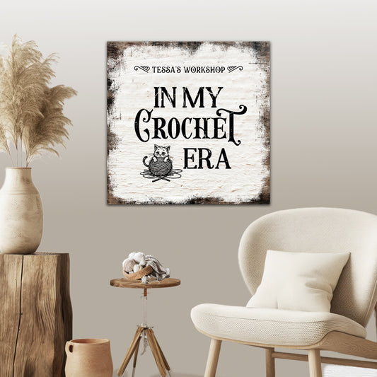 ~In My Crochet Era~ Personalized Canvas
