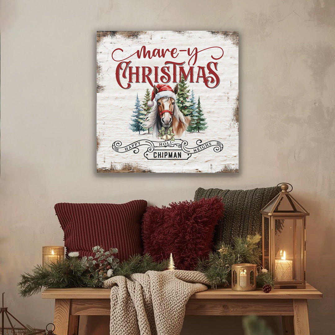 ~Mare-y Christmas~ Horse Lovers' Christmas Canvas