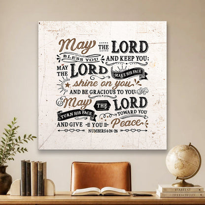 May the Lord Bless You | Scripture on Canvas