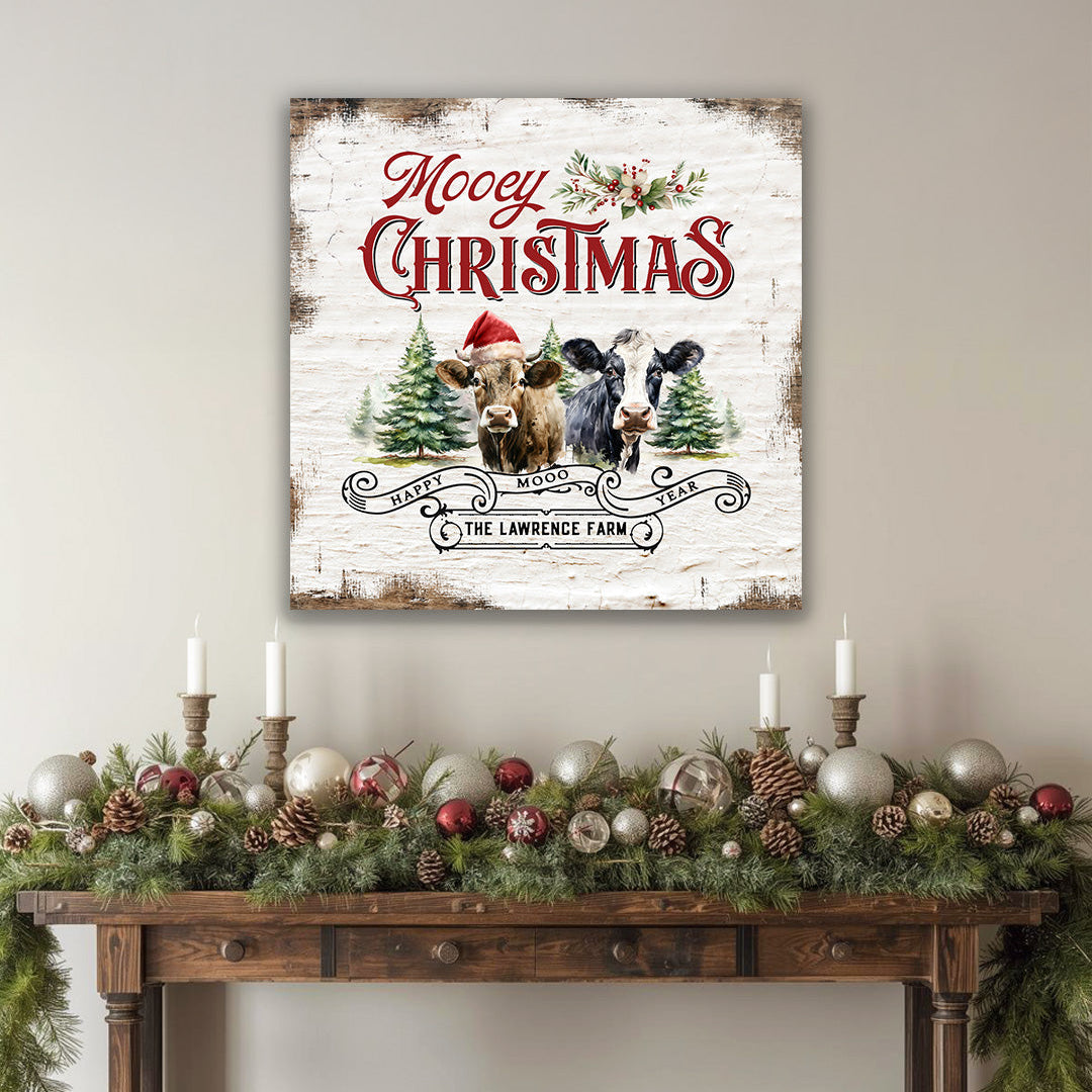 ~Mooey Christmas~ Personalized Canvas