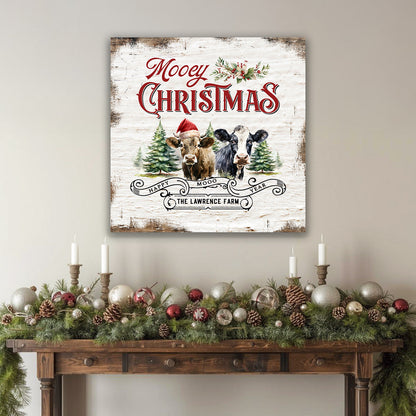 ~Mooey Christmas~ Personalized Canvas