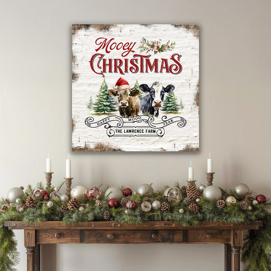 ~Mooey Christmas~ Personalized Canvas