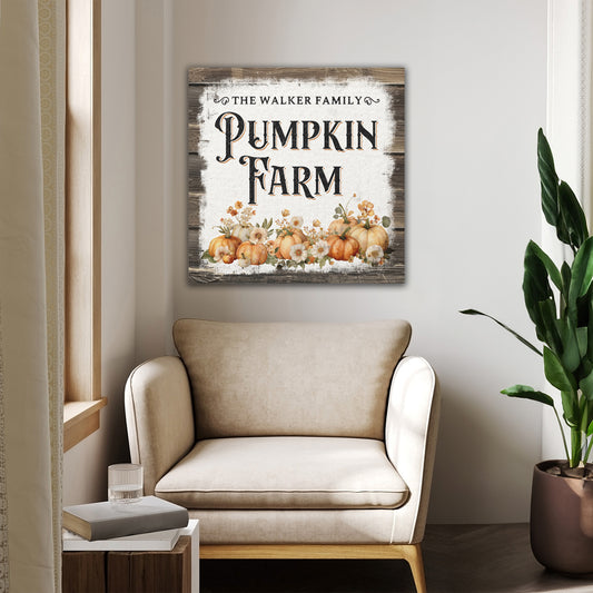 ~Pumpkin Farm Charm~ Personalized Canvas