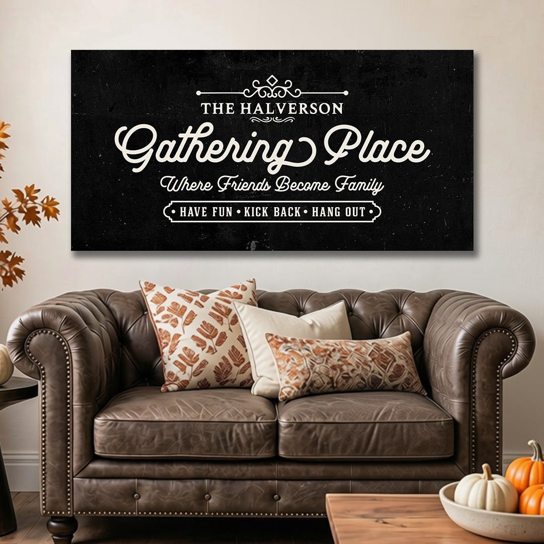 Personalized Gathering Place Canvas Wall Decor