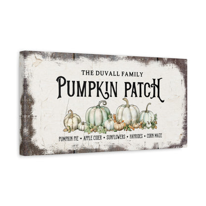 Pumpkin Patch Fall Canvas Wall Art