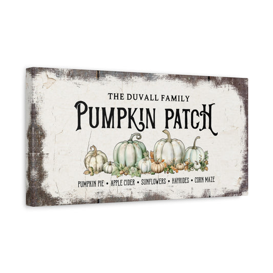 Pumpkin Patch Fall Canvas Wall Art