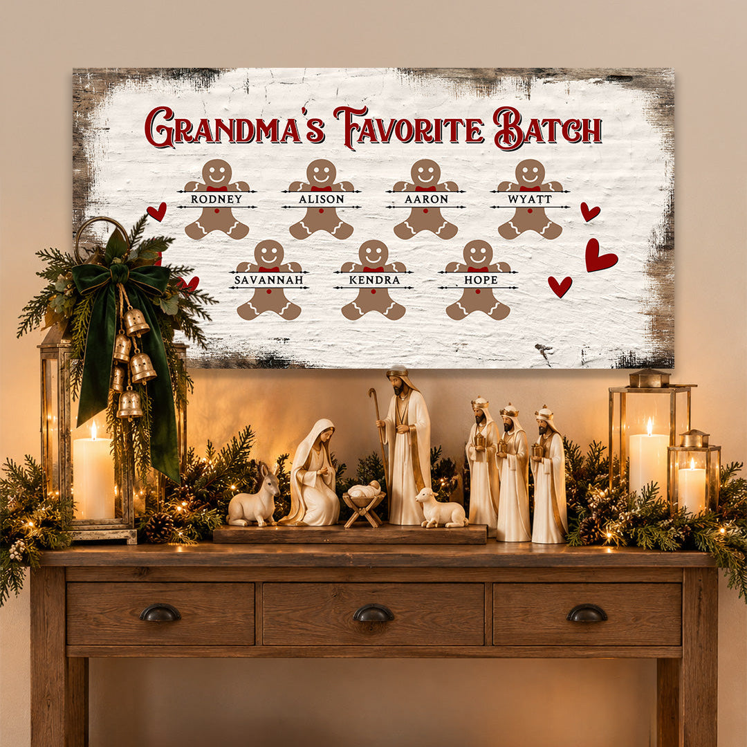Personalized Gift for Grandma - Add up to 12 Grandkids Names
