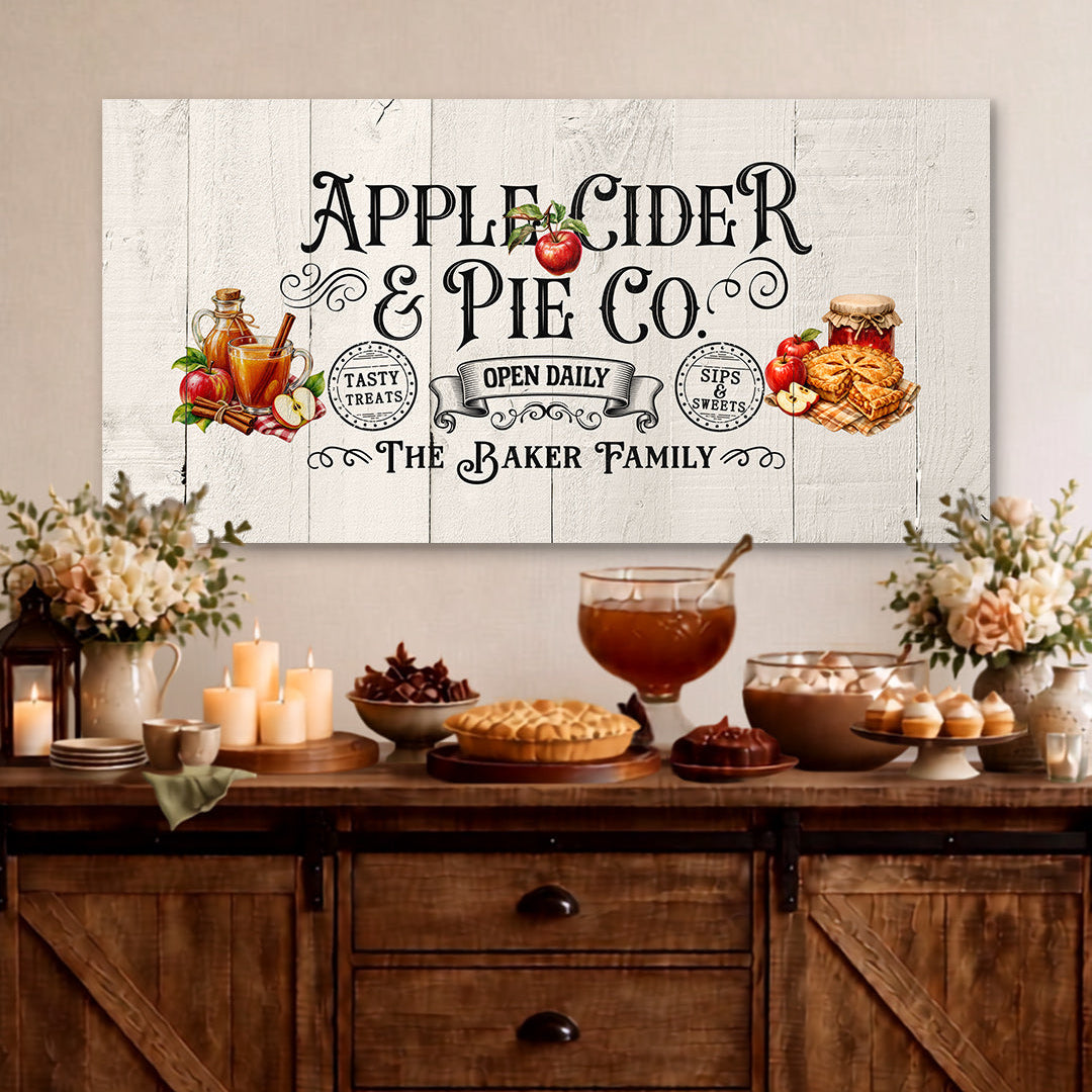 Personalized canvas - Apple Cider Buffet Table