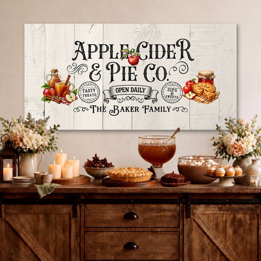 Personalized canvas - Apple Cider Buffet Table