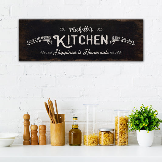 ~Kitchen~ Happiness is Homemade - Black Canvas Wall Art