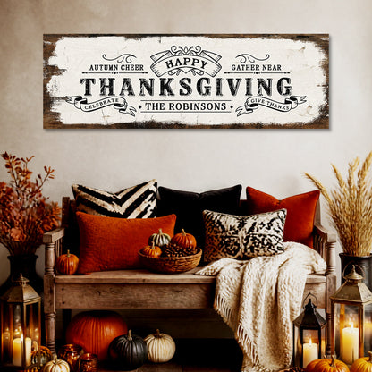Thanksgiving Family Name Sign