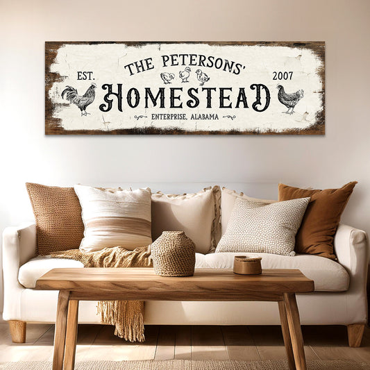 ~Country Chickens~ Personalized Homestead Canvas