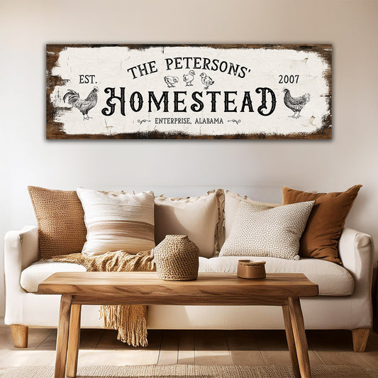 ~Country Chickens~ Personalized Homestead Canvas