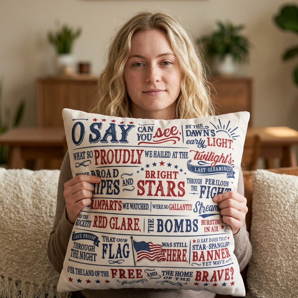 Star Spangled Banner Pillow Case