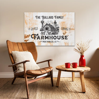 ~Rustic Farmhouse~ Personalized Canvas Wall Art for Your Farmhouse