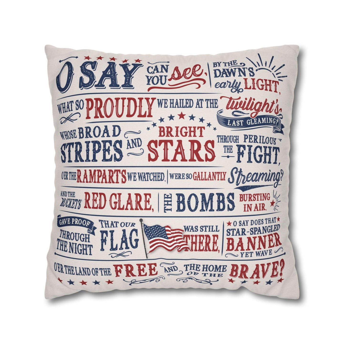 Star Spangled Banner Pillow Case