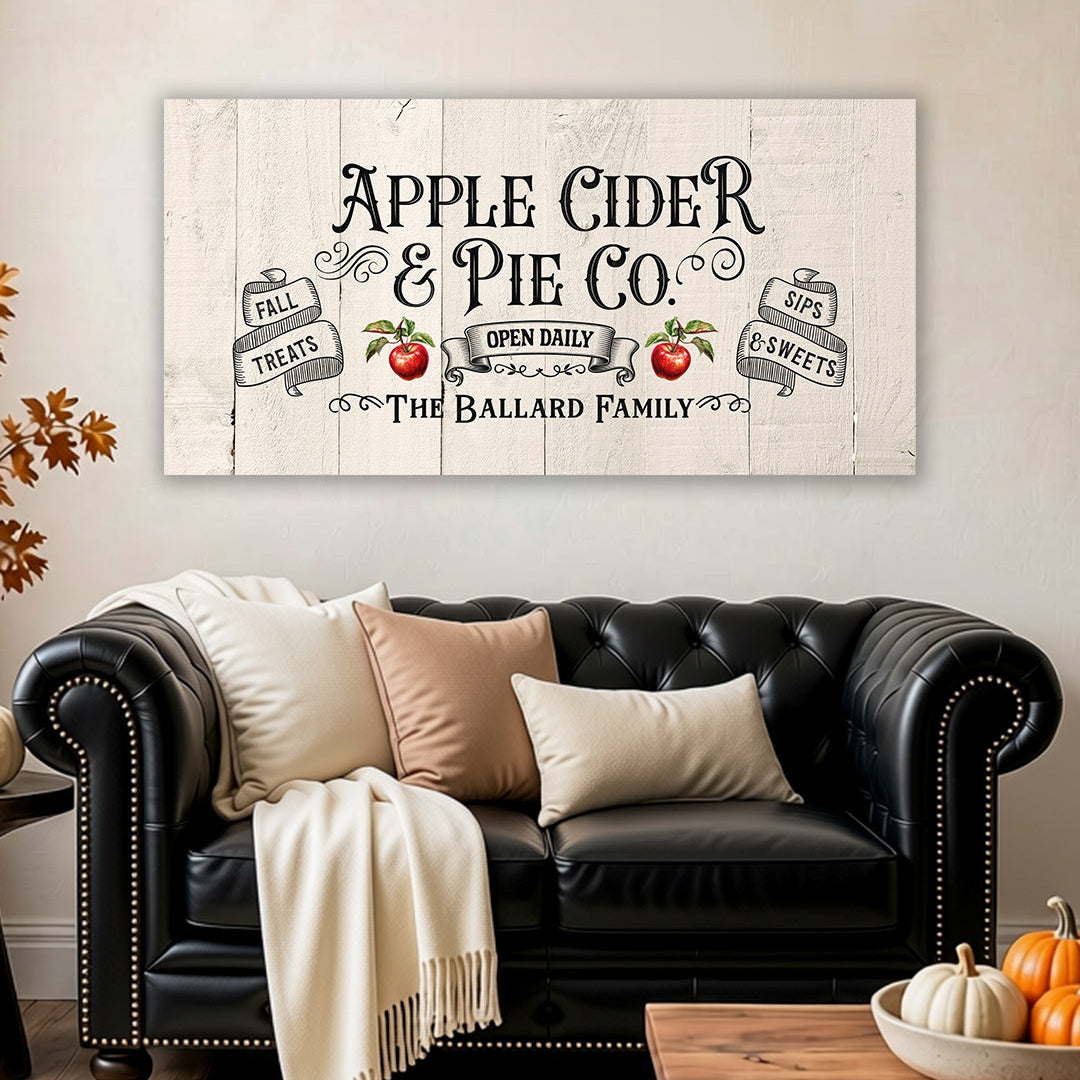 Apple Cider & Pie | Personalized Canvas