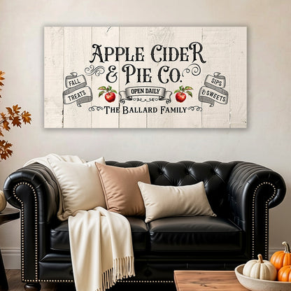Apple Cider & Pie | Personalized Canvas